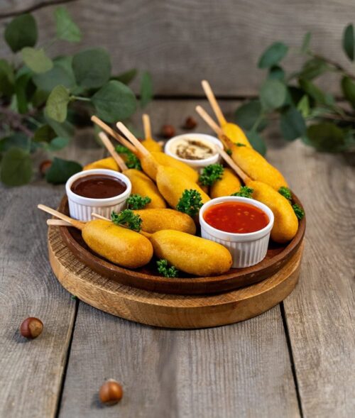 Corn Dogs kukurūziniai dešrainiai